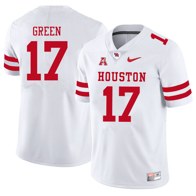 Men #17 Seth Green Houston Cougars College Football Jerseys Sale-White - Click Image to Close